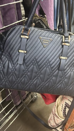 Guess black quilted satchel - guess,
