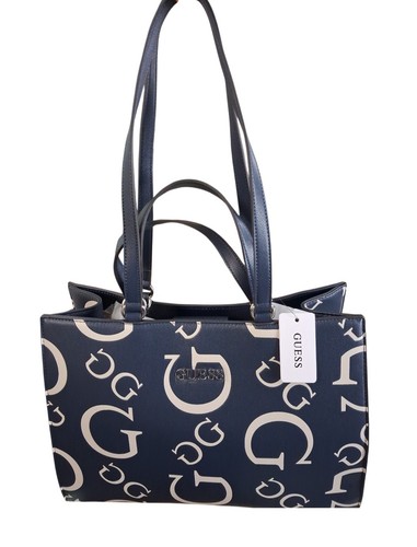 Guess blue logo print tote - blue,