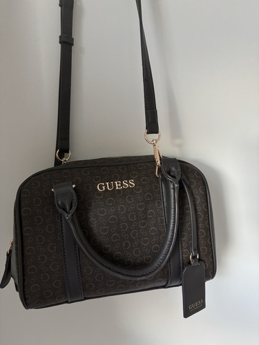Guess brown satchel bag - brown,