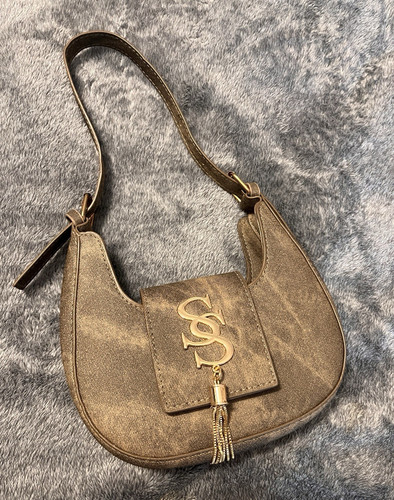 Brown crescent shoulder - shoulder, bag