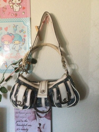 Vintage denim guess purse - denim,